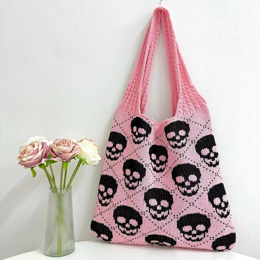Tote Bag - Knit Sweater - Halloween Skull - PREORDER