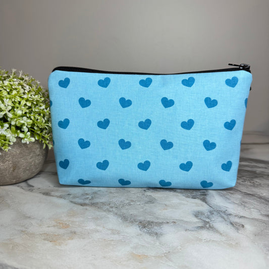Pouch - Valentine’s Day - Light Blue Hearts