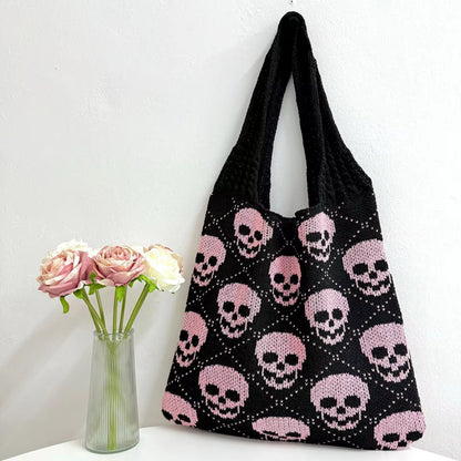 Tote Bag - Knit Sweater - Halloween Skull - PREORDER
