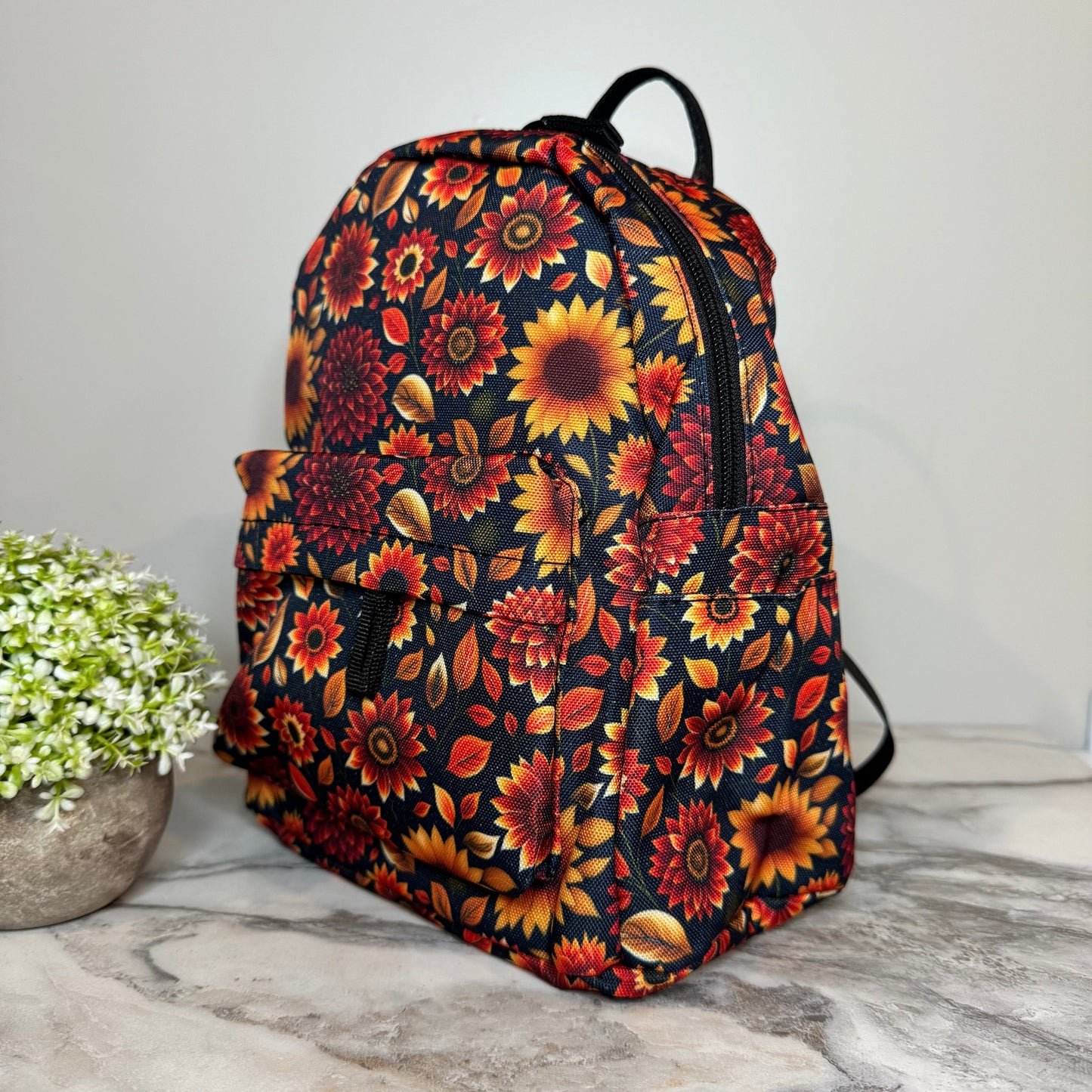 Mini Backpack - Moody Crimson Floral