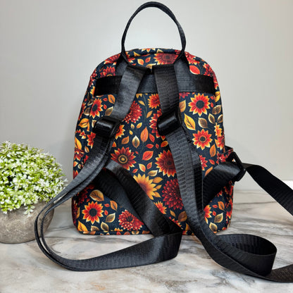 Mini Backpack - Moody Crimson Floral