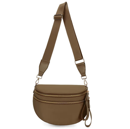 The Roni Nylon Crossbody - Solid Chocolate Brown