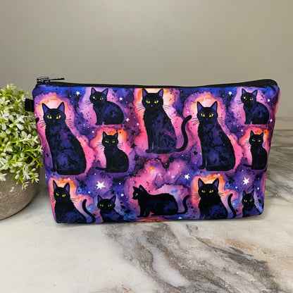 Pouch - Cat Black Galaxy