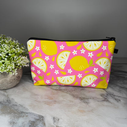 Pouch - Lemon on Pink