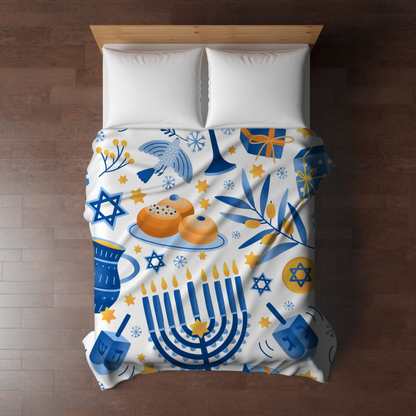 Blanket - White Hanukkah Holiday - PREORDER