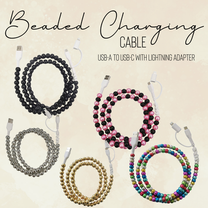 Charging Cord - Beaded #3 - PREORDER