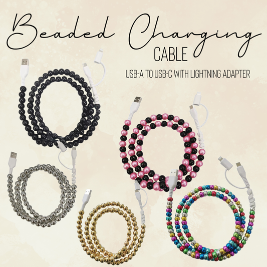 Charging Cord - Beaded #3 - PREORDER