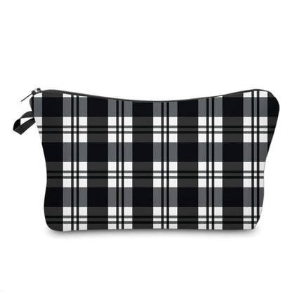 Pouch - Holiday Christmas - Black & White Plaid