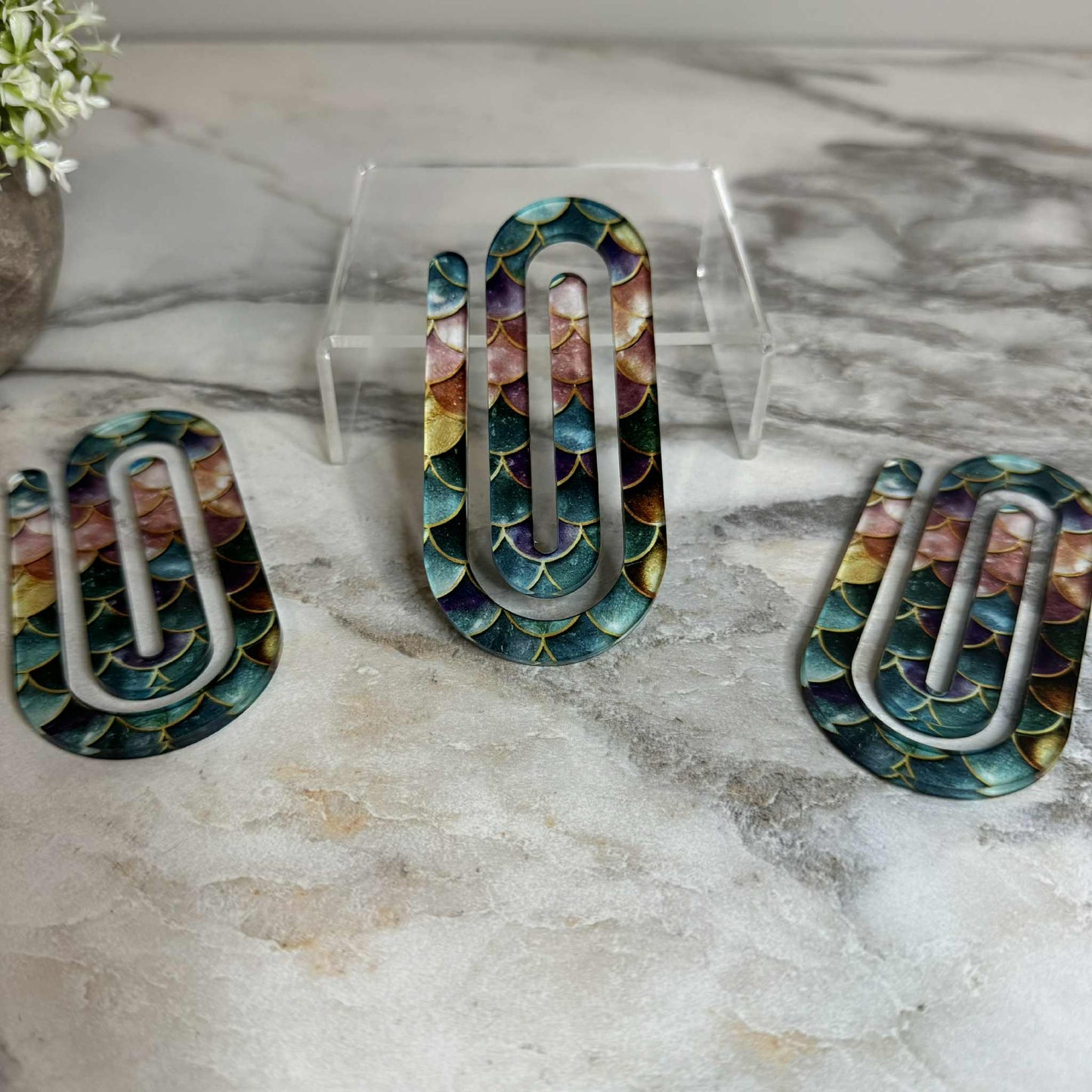 Jumbo Paperclip - Teal Mermaid